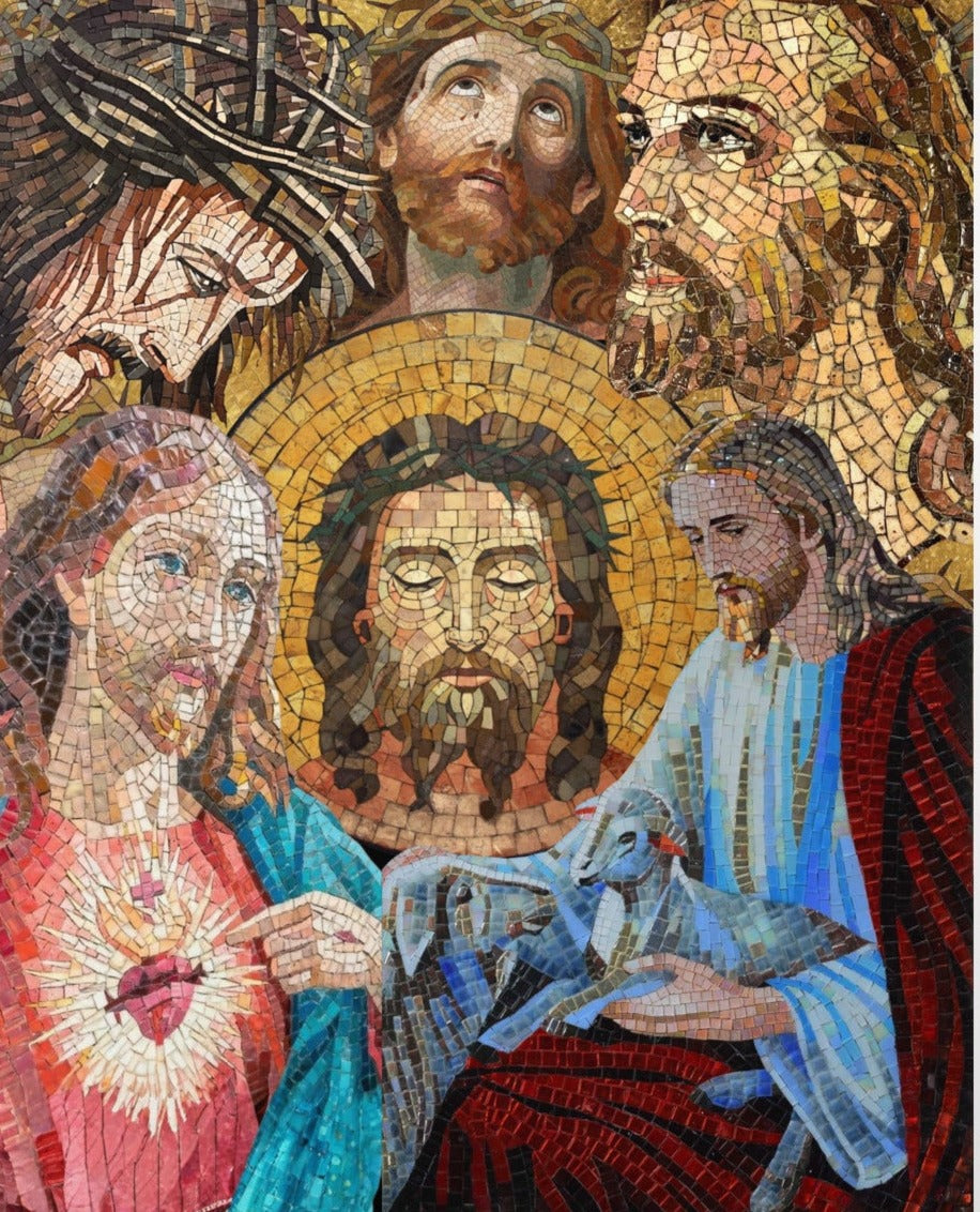 Christ in Mosaic - Framed Poster